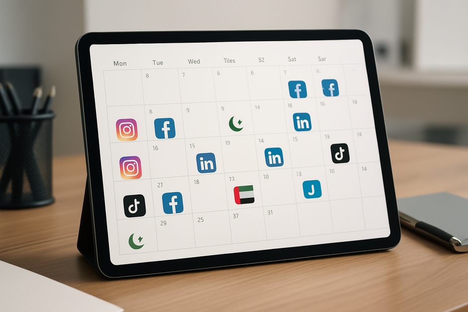How to set Social media Calendar in UAE